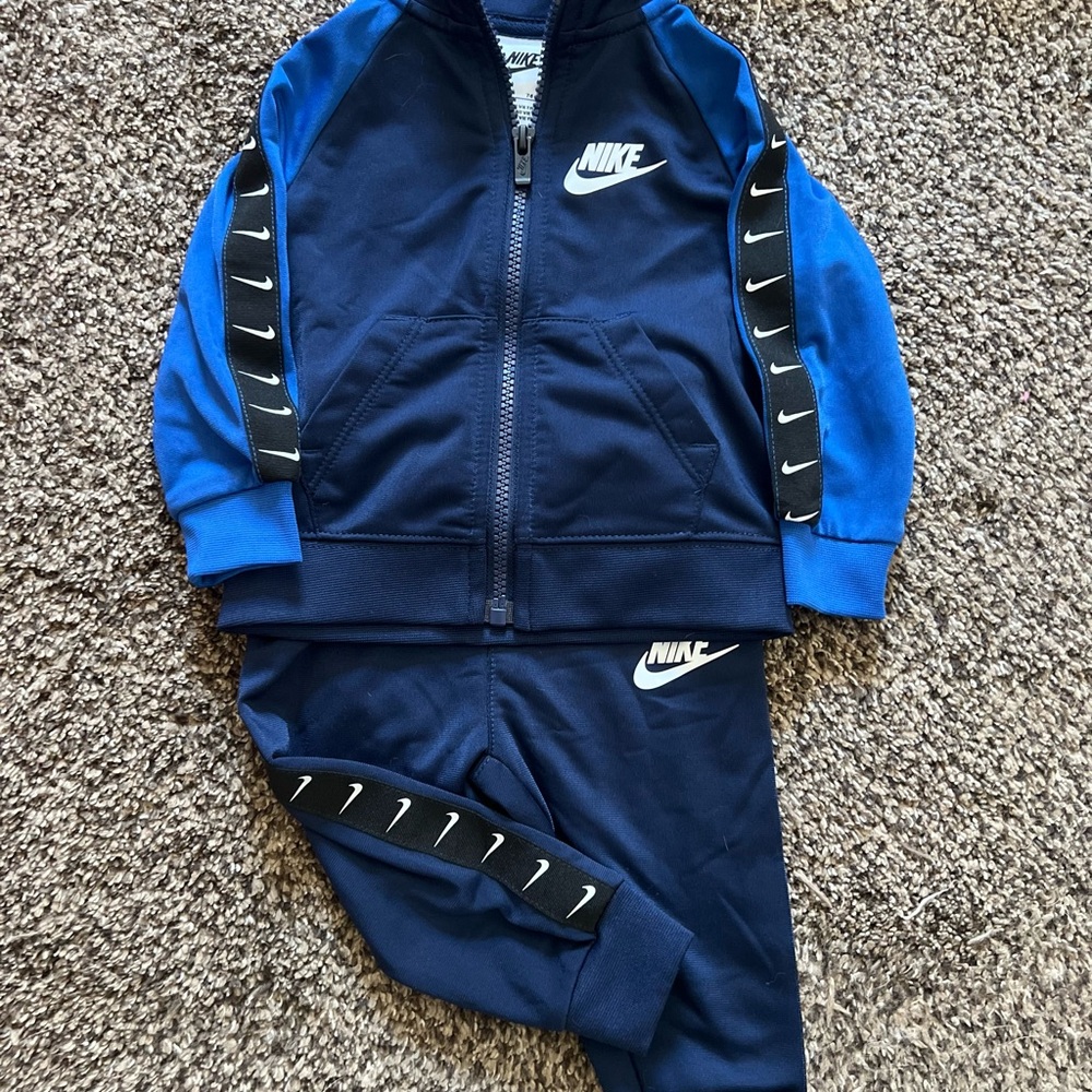 Nike Blue and Black Tracksuit/Jogger Set